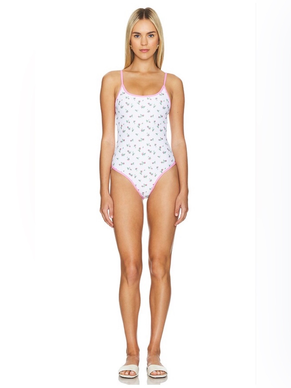 ✨🌸 Beach Riot Naomi One Piece Peony Blossom Colorblock Floral Swimsuit Small 🌸✨